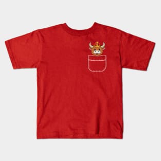 Funny Ox In The Pocket Chinese New Year 2021 Kids T-Shirt